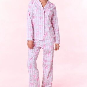 Love Shack Fancy x Roller Rabbit Heirloom Monkey Polo Long Sleeve Pajamas